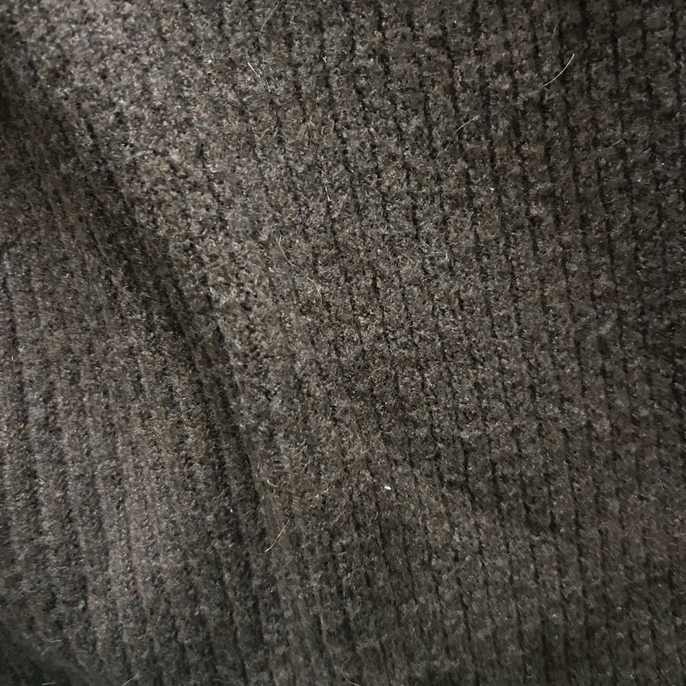 Brown Ribbed Knit Sweater Dress - Picture 2 of 4